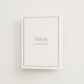 "Chic Monogram" - Letterpress Wedding Thank You Cards in Cement by Mansi Verma - Front