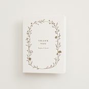 "Mille-feuille" - Letterpress Wedding Thank You Cards in Matte Gold by chocomocacino - Front