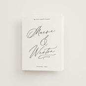 "Noted" - Letterpress Wedding Thank You Cards in Soft Black by Jenna Holcomb - Front