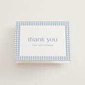 "delicate rattan" - Letterpress Wedding Thank You Cards in Sky Blue by Ellen Schlegelmilch - Front