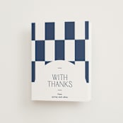 "Beech" - Letterpress Wedding Thank You Cards in Navy by Blustery August - Front