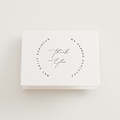 "Paradox" - Letterpress Wedding Thank You Cards in Soft Black by Gwen Bedat - Front