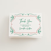 "Sketch" - Letterpress Wedding Thank You Cards in Shamrock by Elly - Front