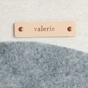 "tissue overlay" - Carry-All Slouch Tote in Indigo by Carrie Moradi - Tag Detail