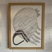 "Hiding shape" - Original Drawings in black by Nina Leth