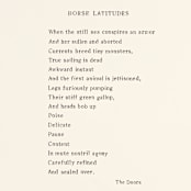 "Horse Latitudes Poem" - Original Drawings in black by Dana Williamowsky