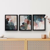 "Venn Triptych" - Original Painting in multicolor by Wendy Keller
