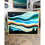 "Space Infinity" - Original Painting in multicolorassorted-colors by Laura Blue Palmer