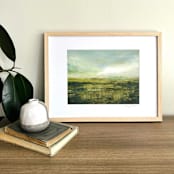 "Wide Open Spaces" - Original Painting in green by Stacy Kron