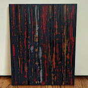 "Flux" - Original Painting in gray by Carrie Cantwell
