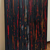 "Flux" - Original Painting in gray by Carrie Cantwell