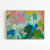 "Felicity #4" - Original Painting in pink by Amy Mullen
