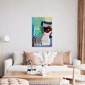 "Root Beer Float" - Original Painting in multicolor by Nicole Simms