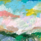 "Landscape #3" - Original Painting in green by Amy Mullen
