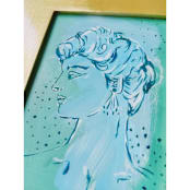 "Lyda of the Stars" - Original Painting in blue by Green Barn Studio