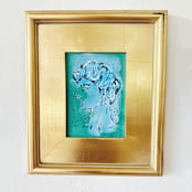 "Lyda of the Stars" - Original Painting in blue by Green Barn Studio