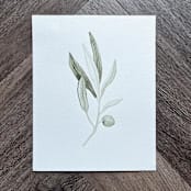 "Olive Branch" - Original Painting in green by Angele Kamp