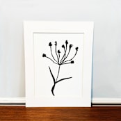 "Bloom" - Original Painting in black by Teju Reval