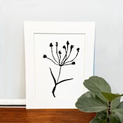 "Bloom" - Original Painting in black by Teju Reval