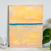 "Beach Sunset" - Original Painting in multicolor by Lindsay Megahed