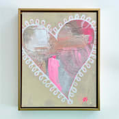"Chantilly Heart" - Original Painting in multicolor by Nicole Simms
