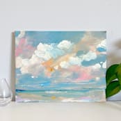 "Turquoise Beach" - Original Painting in multicolor by Lindsay Megahed