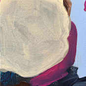 "Puffy Cloud" - Original Painting in multicolor by Nicole Simms
