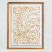 "Framed Bespoke Watercolor" - Original Painting in orange by Heidi Lowell