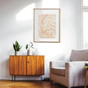 "Framed Bespoke Watercolor" - Original Painting in orange by Heidi Lowell