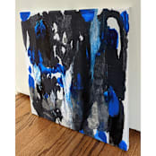 "Yesterday" - Original Painting in blue by Carrie Cantwell
