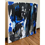 "Yesterday" - Original Painting in blue by Carrie Cantwell