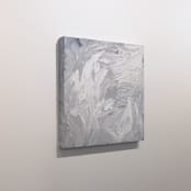 "Plum Neutral II" - Original Painting in gray by Teodora Guererra