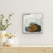 "gathering stones" - Original Painting in multicolorassorted-colors by tina johnson