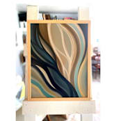 "Equinox" - Original Painting in brown by Laura Blue Palmer