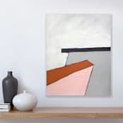 "Two of Us" - Original Painting in gray by Karyn Denten
