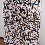 "Mania In Color" - Original Painting in brown by Carrie Cantwell