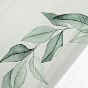 "Magnolia leaves wreath" - Original Painting in green by Angele Kamp