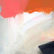 "Orange Abstract" - Original Painting in multicolor by Lindsay Megahed