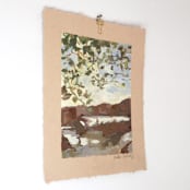 "Lake View" - Original Painting in brown by Kiersten Poultney