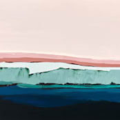 "Coastal Bluff Series" - Original Painting in pink by Caryn Owen