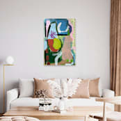 "Dew Drop" - Original Painting in multicolorassorted-colors by Nicole Simms