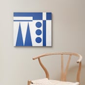 "#1982" - Original Painting in blue by Bryn Wears-Fitipaldi
