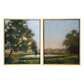 "Dappled Light" - Original Painting in green by Wendy Keller