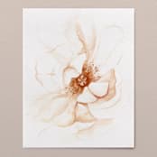 "Peachy Peonies 02 watercolor painting" - Original Painting in orange by Angele Kamp