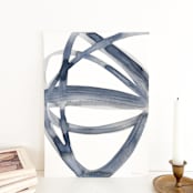 "Navy Cell" - Original Painting in blue by Mary Gaspar