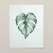 "Monstera leaf watercolor painting" - Original Painting in green by Angele Kamp