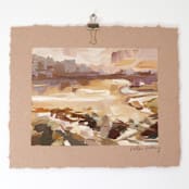"Yellow Marsh" - Original Painting in yellow by Kiersten Poultney