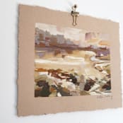 "Yellow Marsh" - Original Painting in yellow by Kiersten Poultney