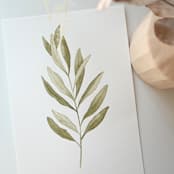 "Olive Branch 03" - Original Painting in green by Angele Kamp