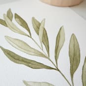 "Olive Branch 03" - Original Painting in green by Angele Kamp